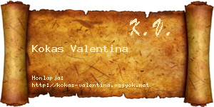 Kokas Valentina névjegykártya